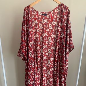Long floral cardigan from AE